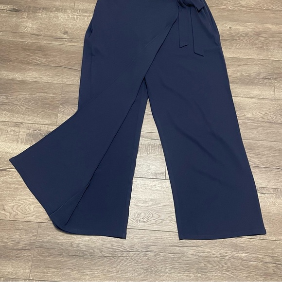 Halara High Waisted Tie Side Invisible Zipper Wide Leg Work Pants XL Reg NWT - Picture 4 of 8